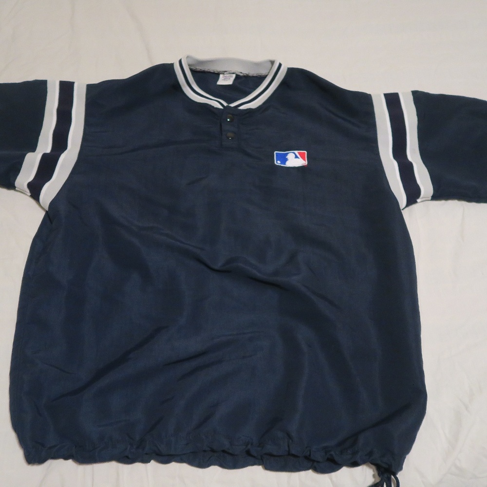 VTG DeLong MLB Logo SS Pullover Made in USA Medium